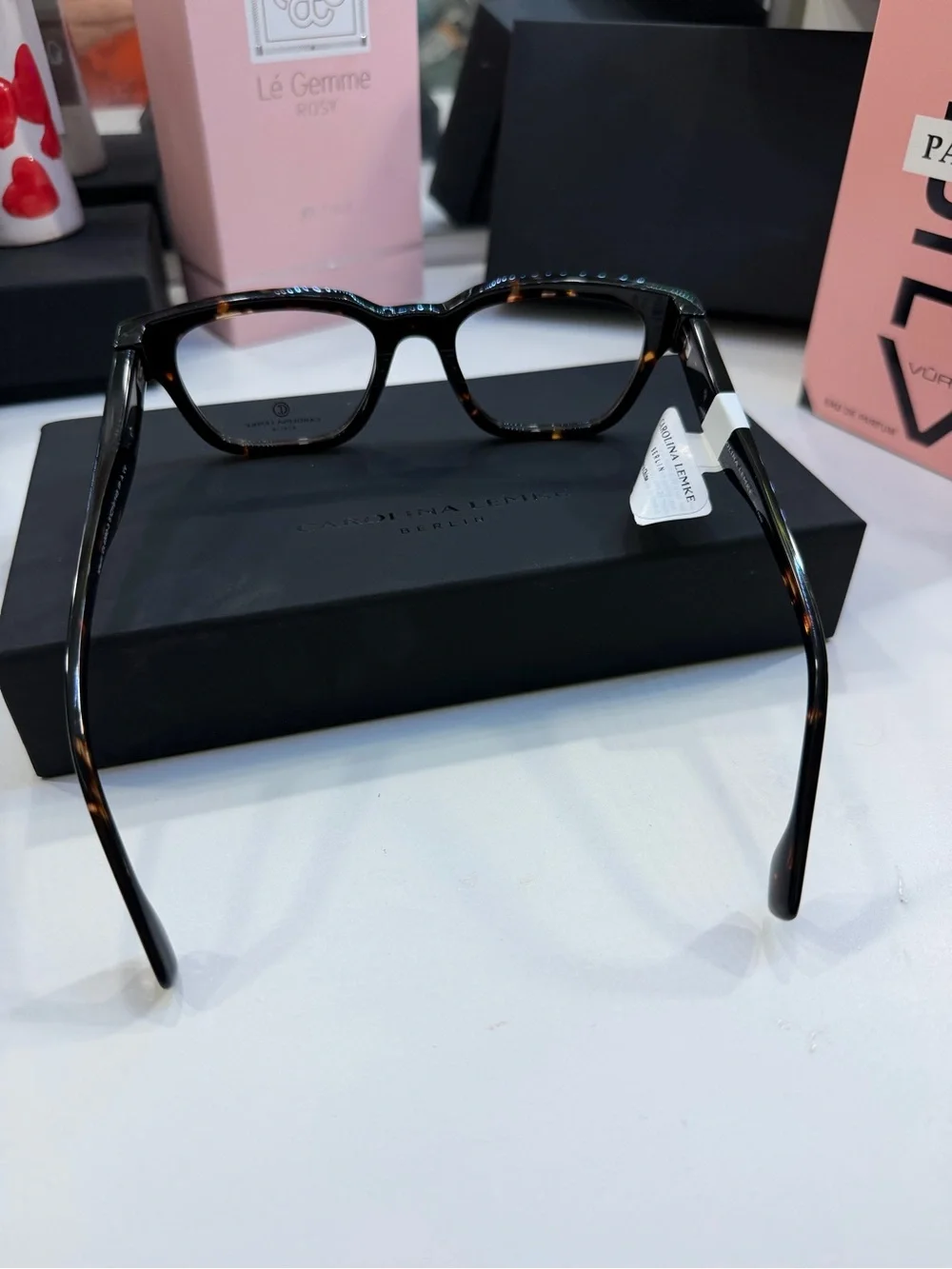 Carolina Lemke Tortoiseshell Women’s Fashion Glasses Includes leather pouch